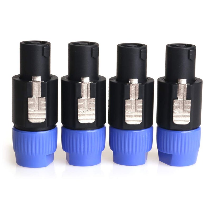 NANYI NL4FC speakon Cable Crown Amplifier, Audio Speaker Plug Twist Lock 4 Pole Speaker Plug Compatible with Neutrik Speakon NL4FC, NL4FX, NLT4X, NL2FC - 4 Pack - Image 2